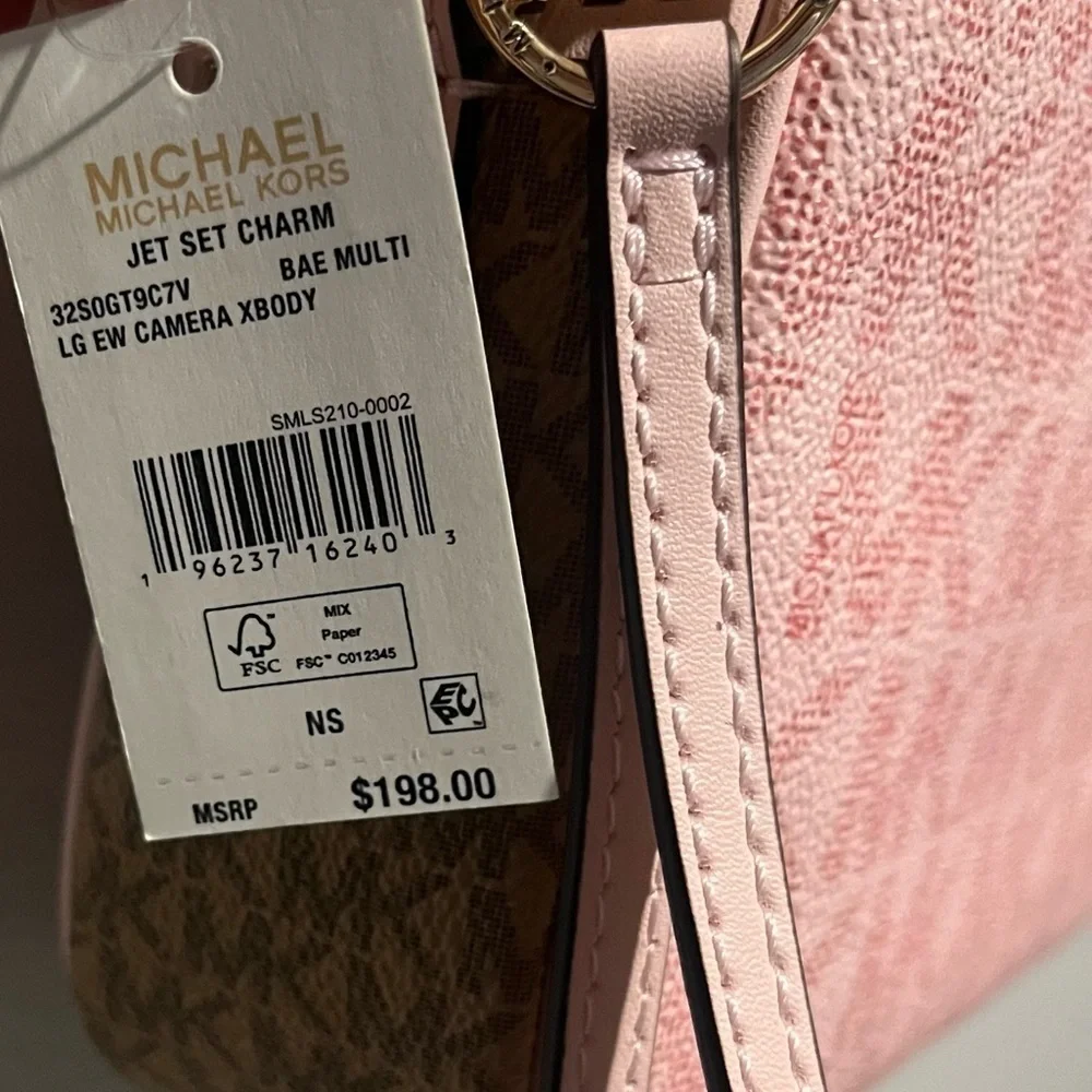 MICHAEL KORS- NWT Jet Set Charm Large EW Camera Xbody Bae Multi Color Pi… - Picture 15 of 15